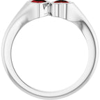Two-Stone Heart Ring