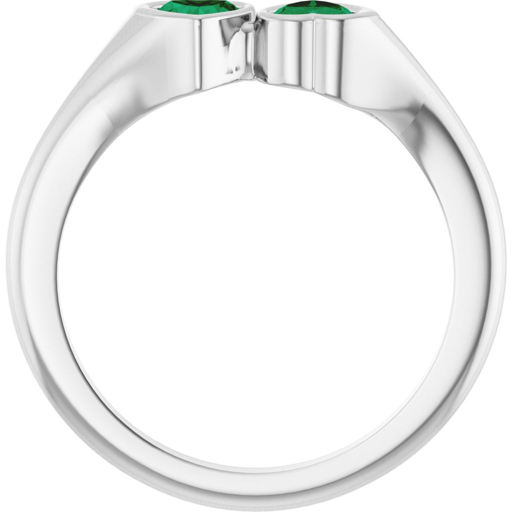 Two-Stone Heart Ring
