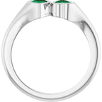 Two-Stone Heart Ring