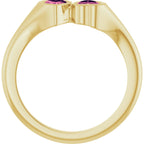 Two-Stone Heart Ring