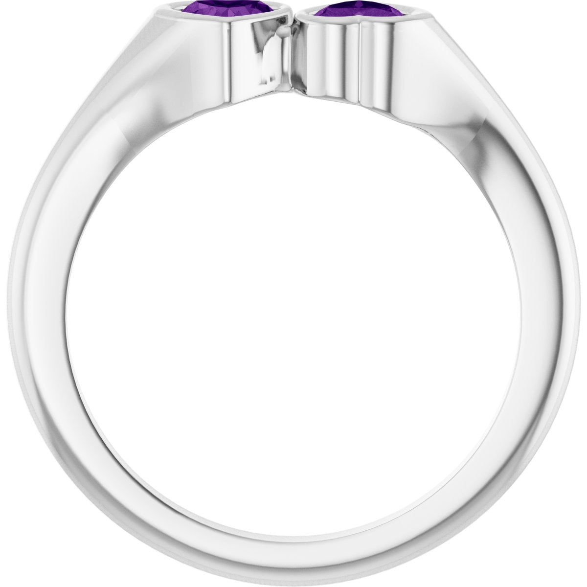 Two-Stone Heart Ring