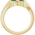 Two-Stone Heart Ring
