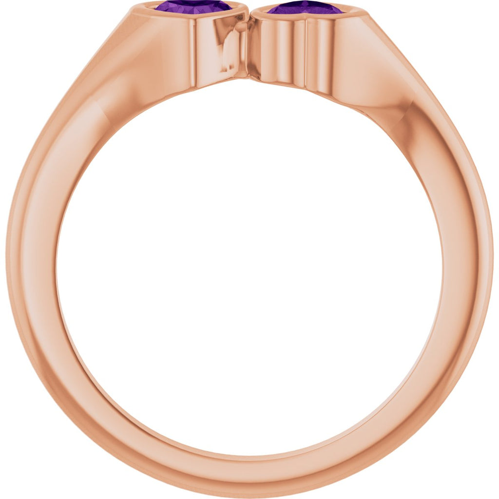 Two-Stone Heart Ring