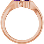 Two-Stone Heart Ring
