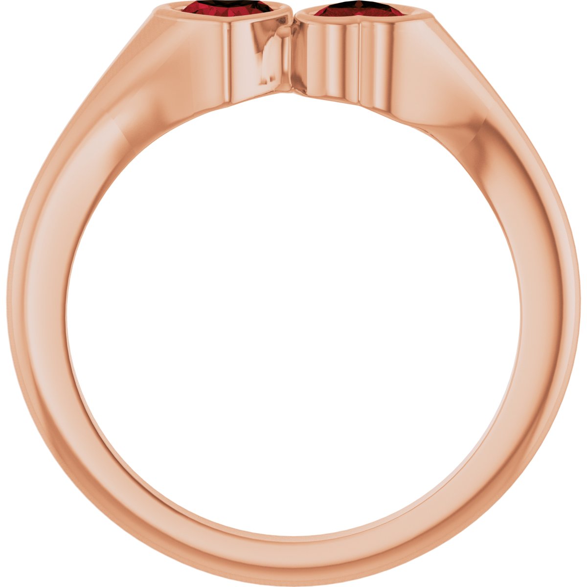 Two-Stone Heart Ring