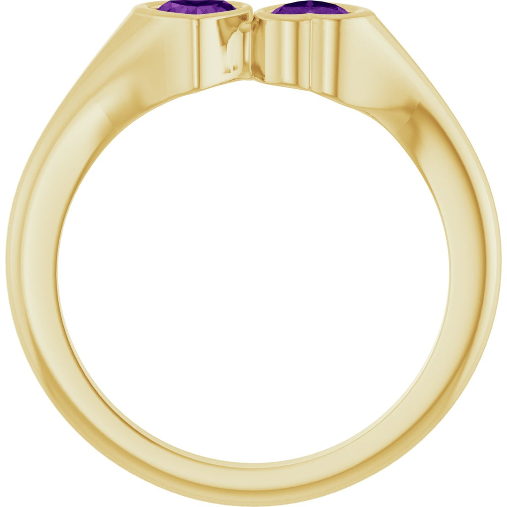 Two-Stone Heart Ring