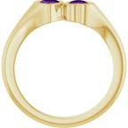 Two-Stone Heart Ring