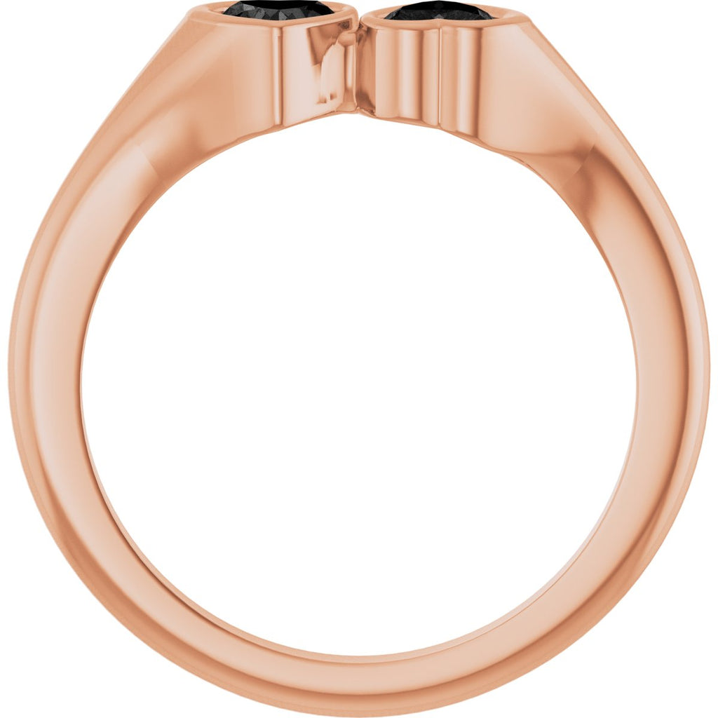 Two-Stone Heart Ring