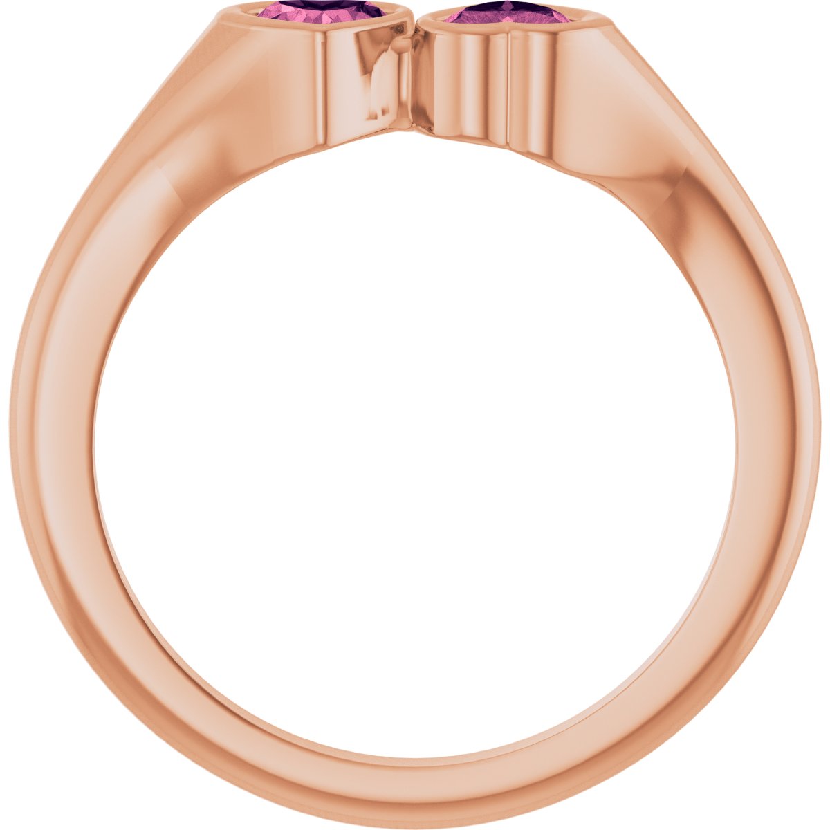 Two-Stone Heart Ring