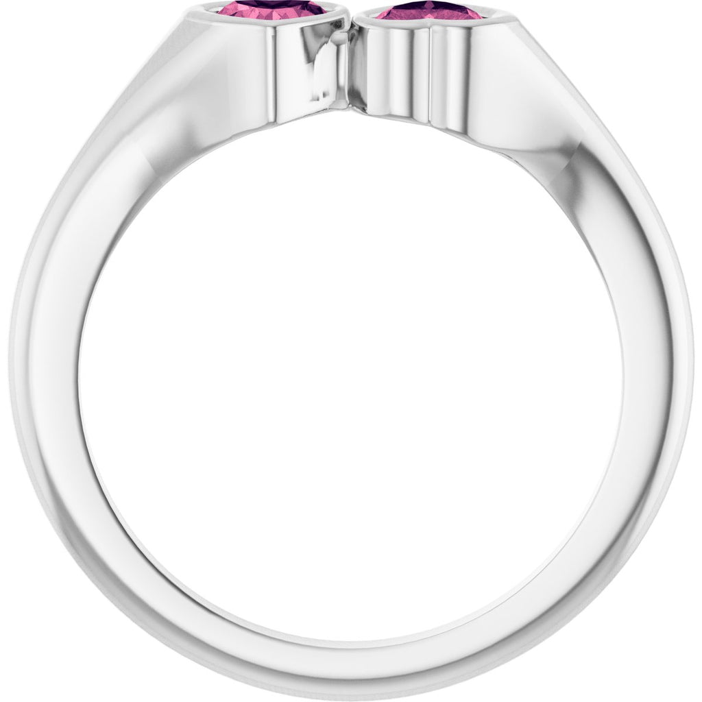 Two-Stone Heart Ring