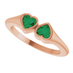 Two-Stone Heart Ring