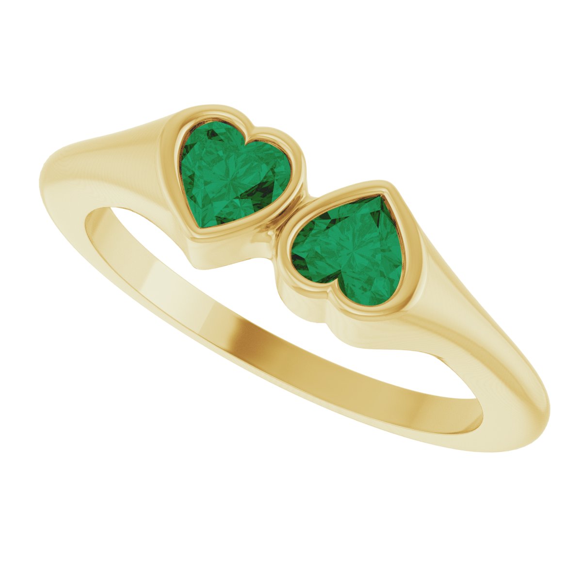 Two-Stone Heart Ring