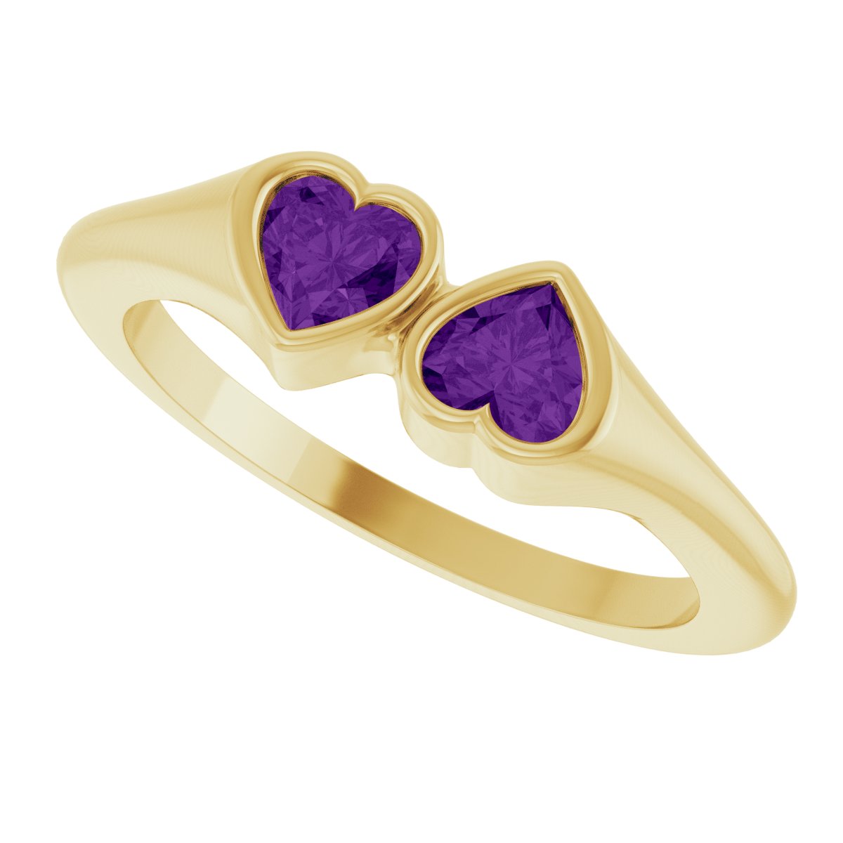 Two-Stone Heart Ring