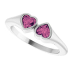 Two-Stone Heart Ring