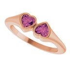 Two-Stone Heart Ring