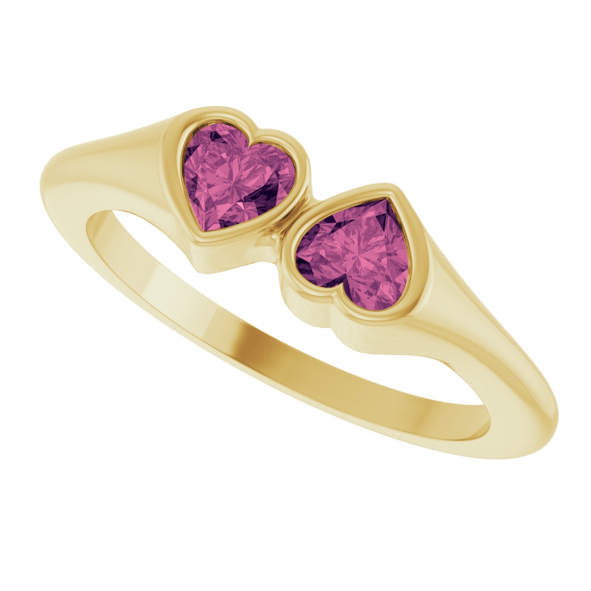 Two-Stone Heart Ring