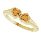 Two-Stone Heart Ring