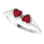 Two-Stone Heart Ring