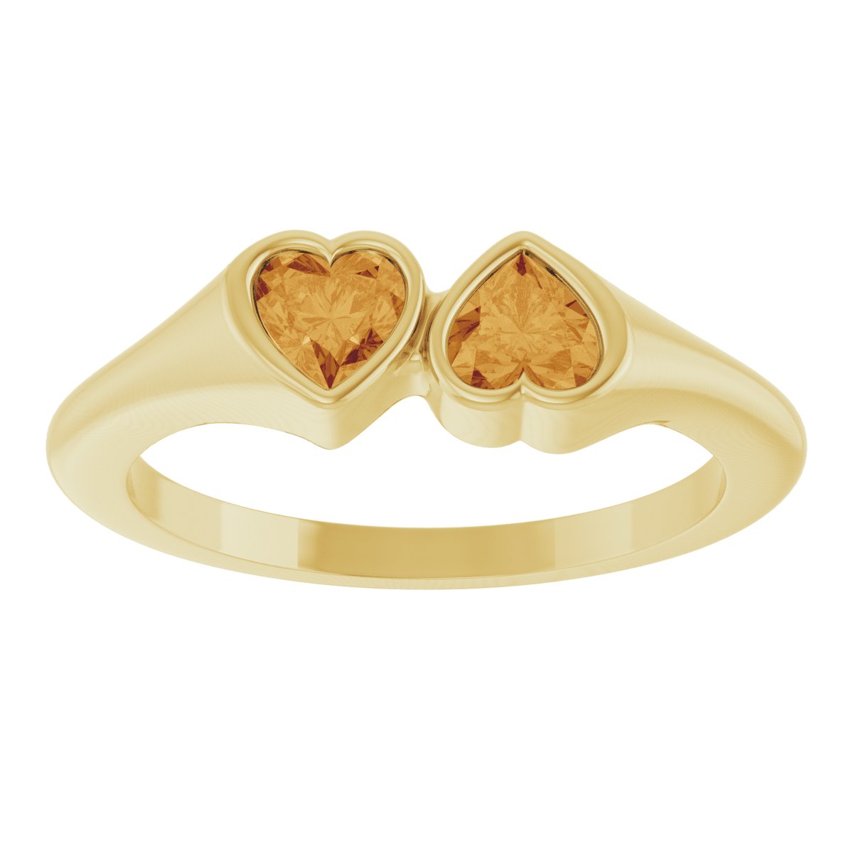 Two-Stone Heart Ring