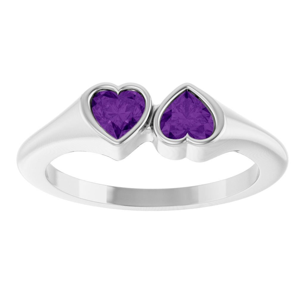 Two-Stone Heart Ring