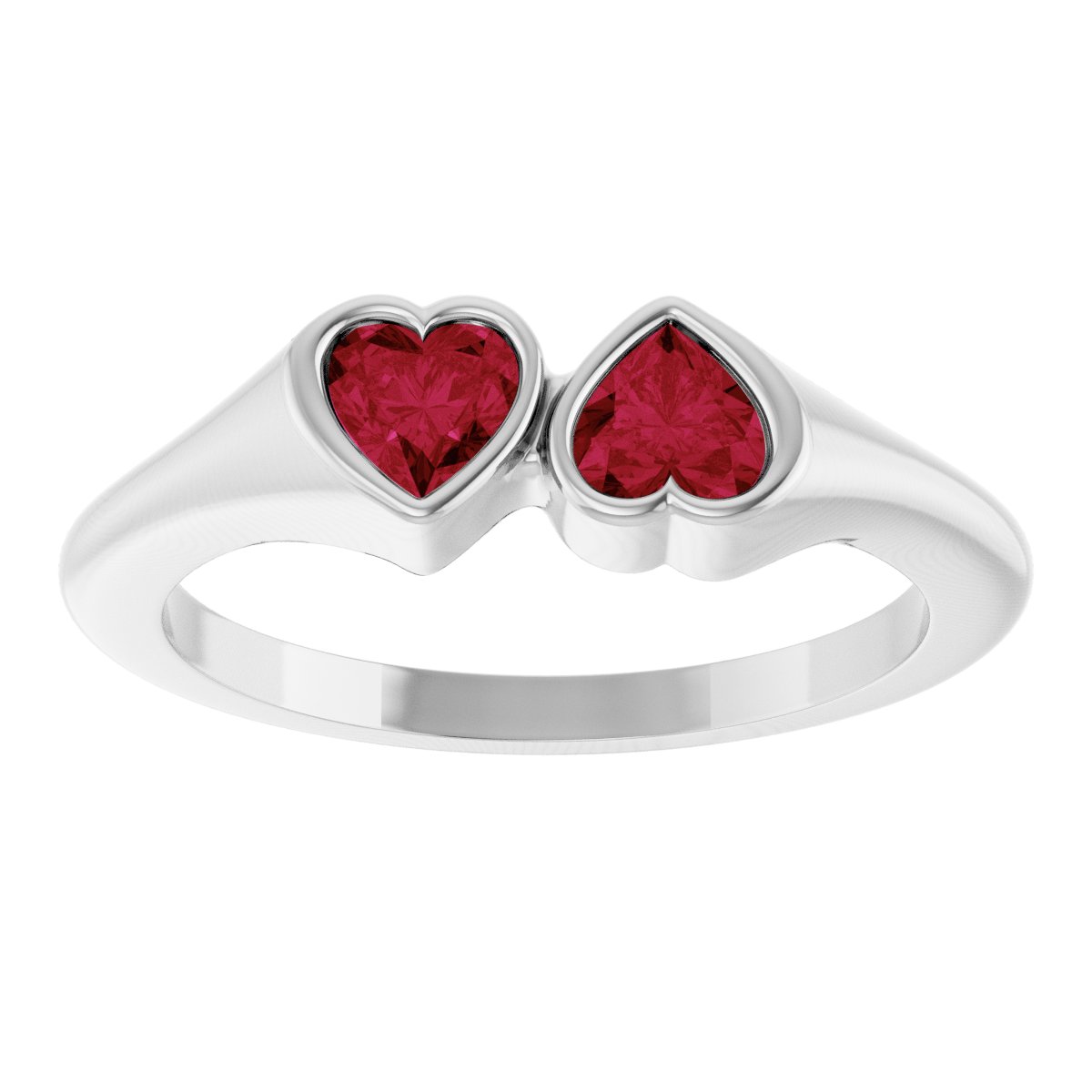 Two-Stone Heart Ring