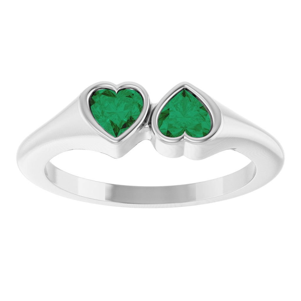 Two-Stone Heart Ring
