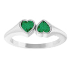 Two-Stone Heart Ring