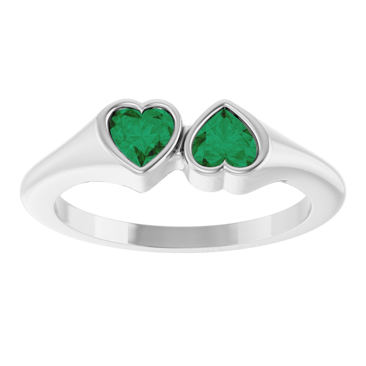 Two-Stone Heart Ring