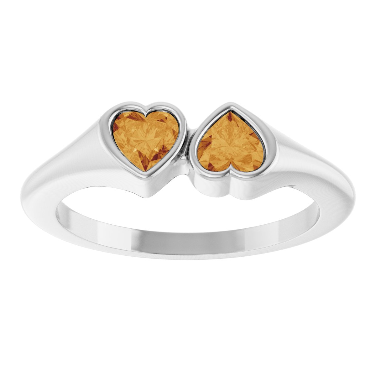 Two-Stone Heart Ring