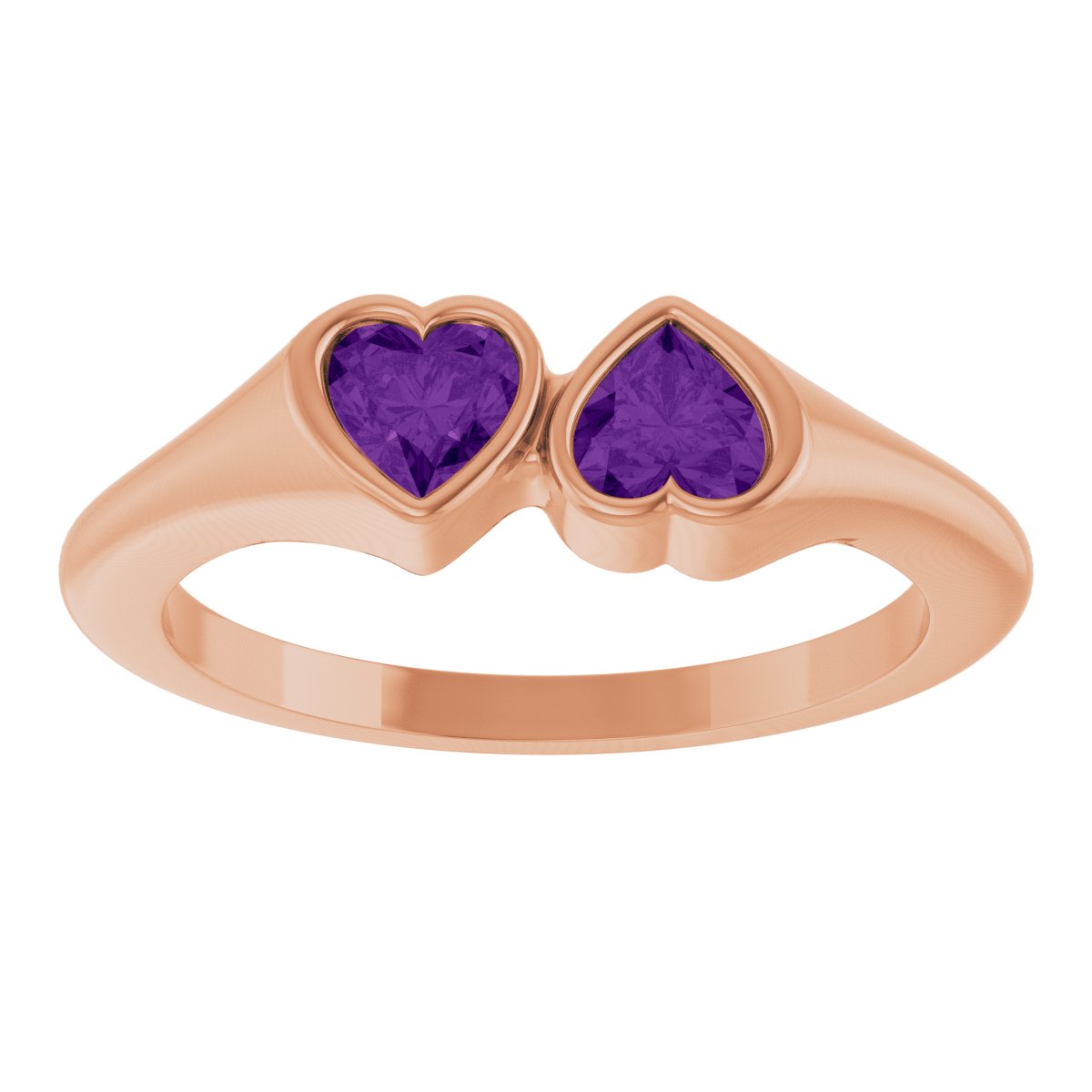 Two-Stone Heart Ring