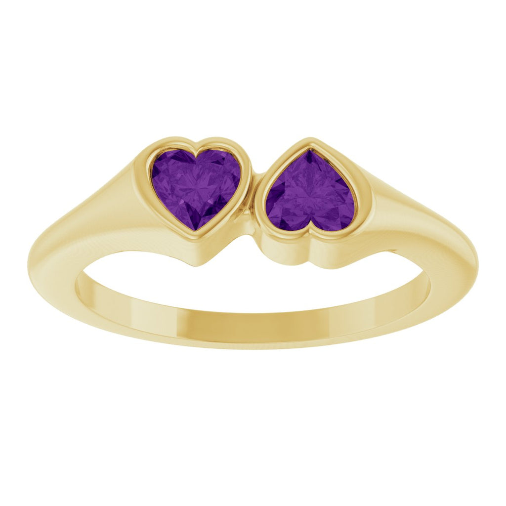 Two-Stone Heart Ring