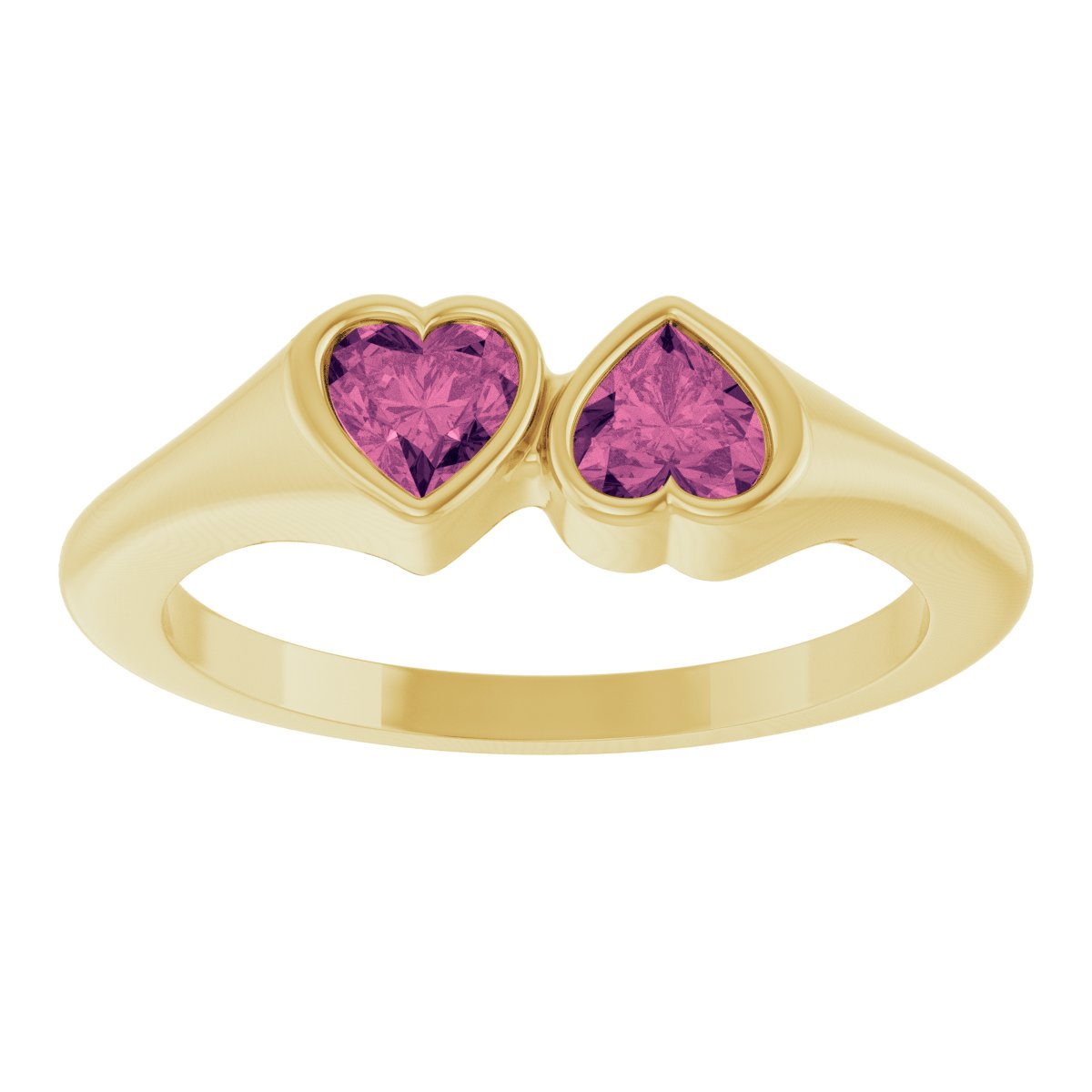 Two-Stone Heart Ring