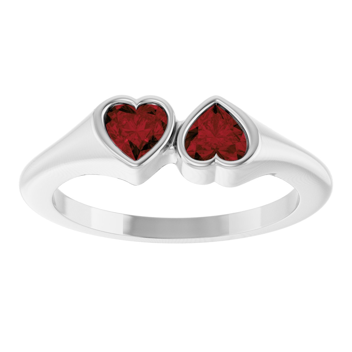 Two-Stone Heart Ring