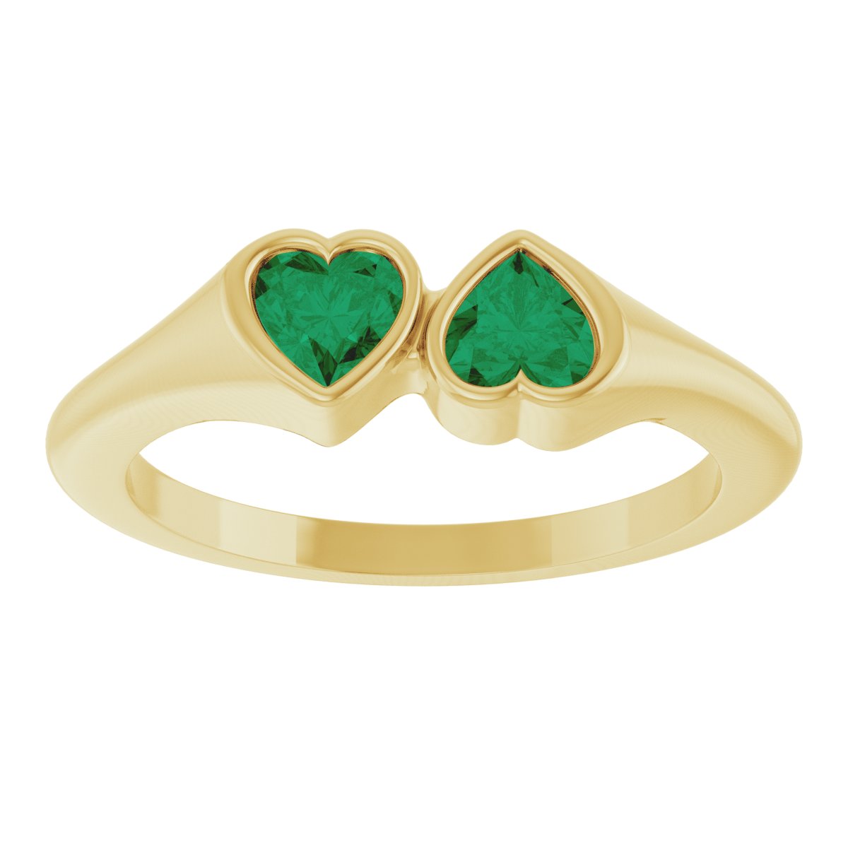 Two-Stone Heart Ring