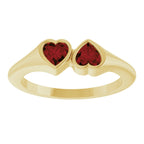 Two-Stone Heart Ring