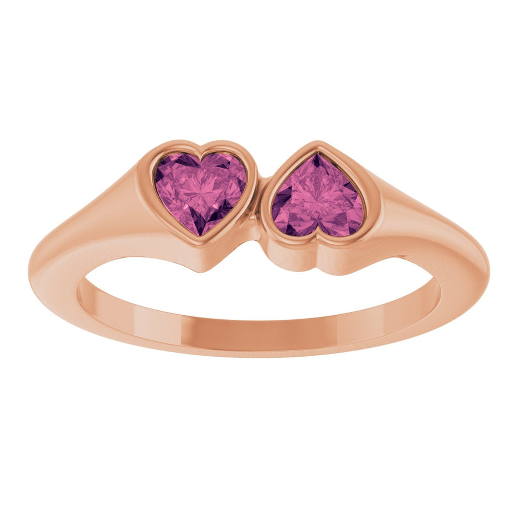 Two-Stone Heart Ring