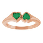 Two-Stone Heart Ring