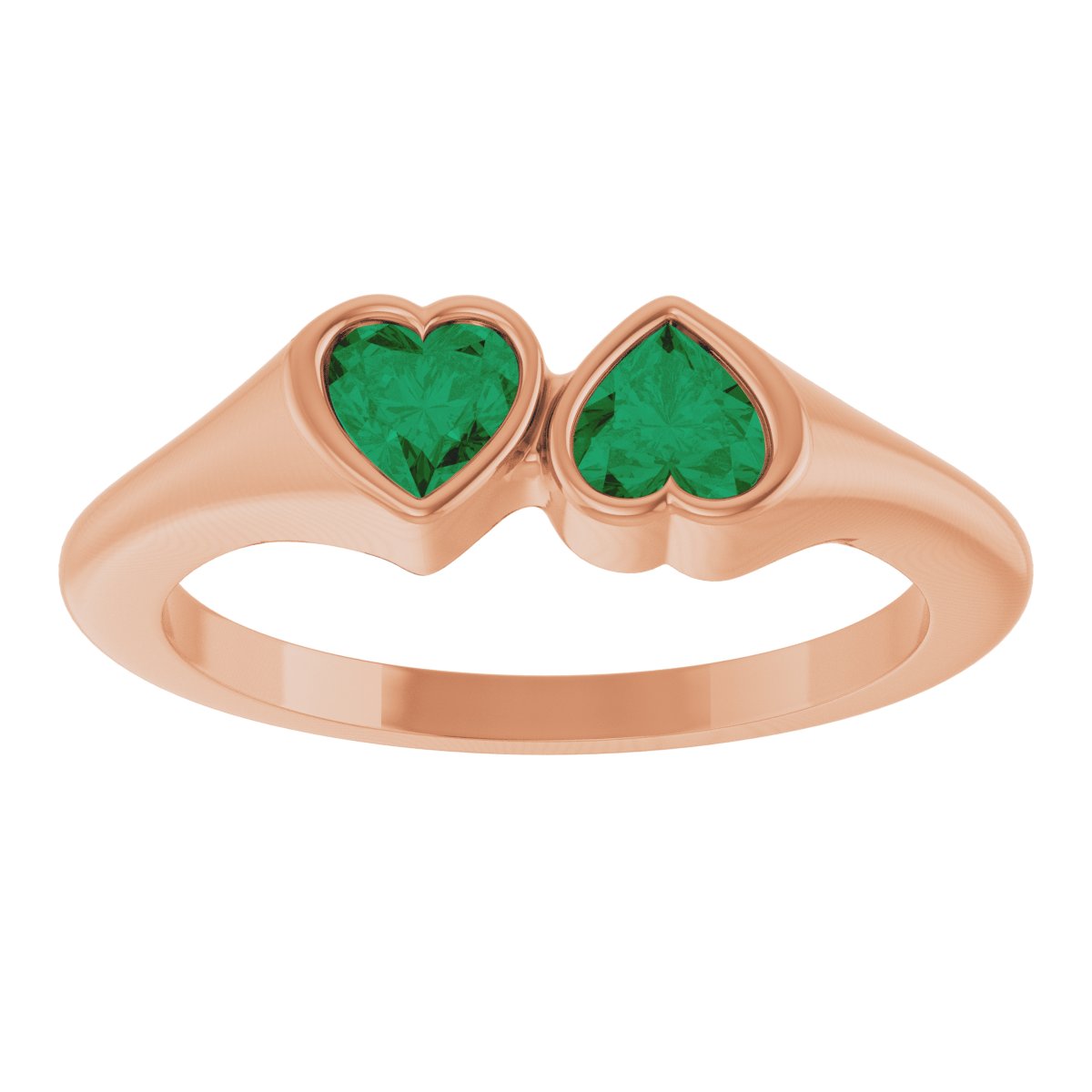 Two-Stone Heart Ring