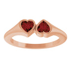 Two-Stone Heart Ring