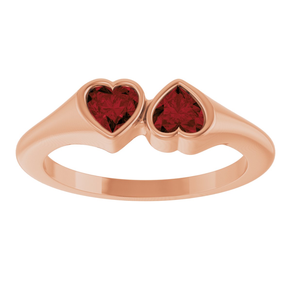 Two-Stone Heart Ring