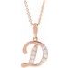 Accented Initial Necklace or Pendant