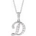 Accented Initial Necklace or Pendant