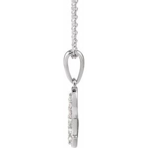 Accented Initial Necklace or Pendant