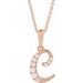Accented Initial Necklace or Pendant