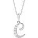 Accented Initial Necklace or Pendant