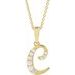 Accented Initial Necklace or Pendant