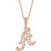 Accented Initial Necklace or Pendant