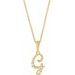 Accented Initial Necklace or Pendant