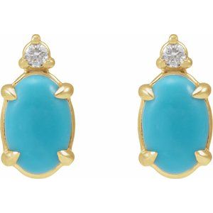 Accented Cabochon Earrings