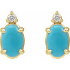Accented Cabochon Earrings